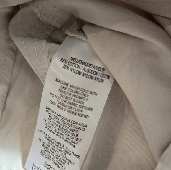 Calvin Klein | Cream Hi-Rise Wide-Leg Cargo Pants, Size 10 - Picture 12 of 12